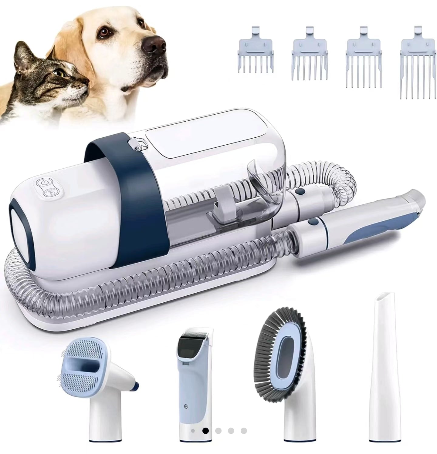 Pet grooming kit with vacuum for dogs and cats vacuum brush